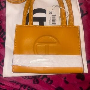 Telfar Mini Shopping Tote in Mustard yellow